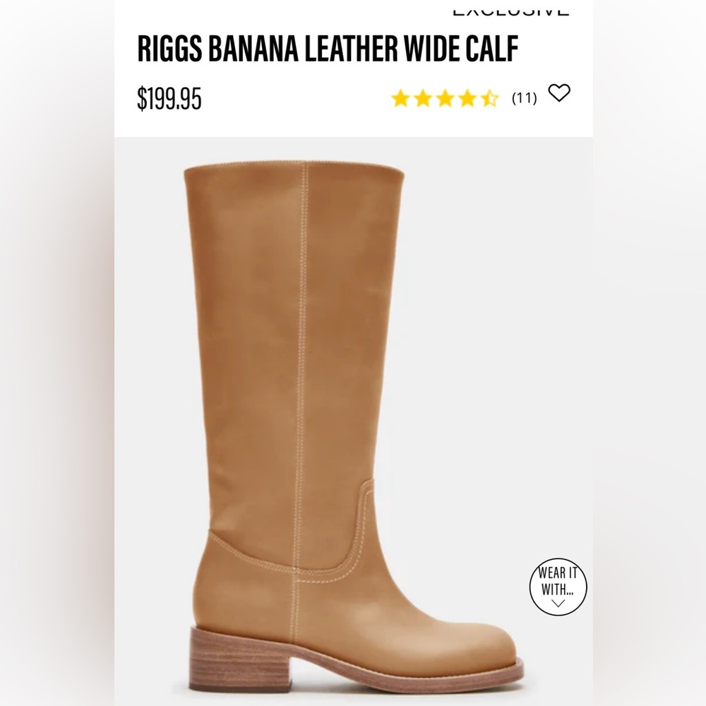 Steve Madden RIGG Banana leather wide calf